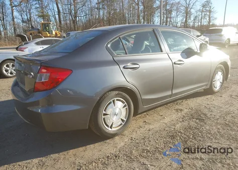 2012 Honda Civic Hf from USA, damaged, VIN 2HGFB2F66CH548159